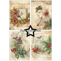 Paper Favourites Vintage Holly A5 Paper Pack (PFA106)